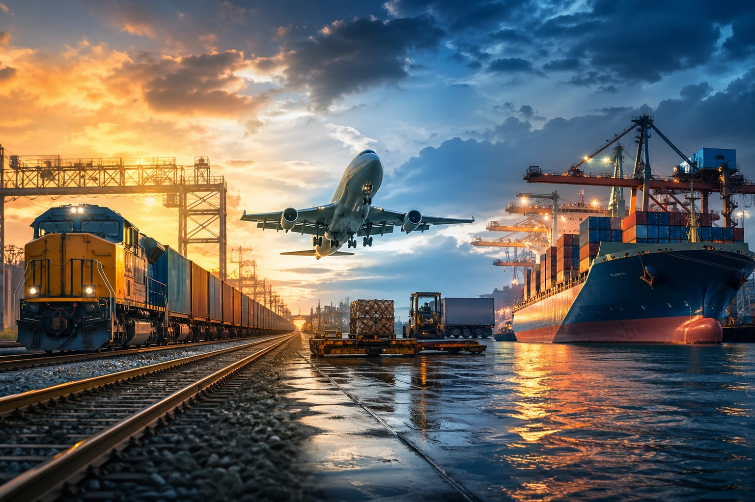 Foto Logística, portos e cadeia de transporte